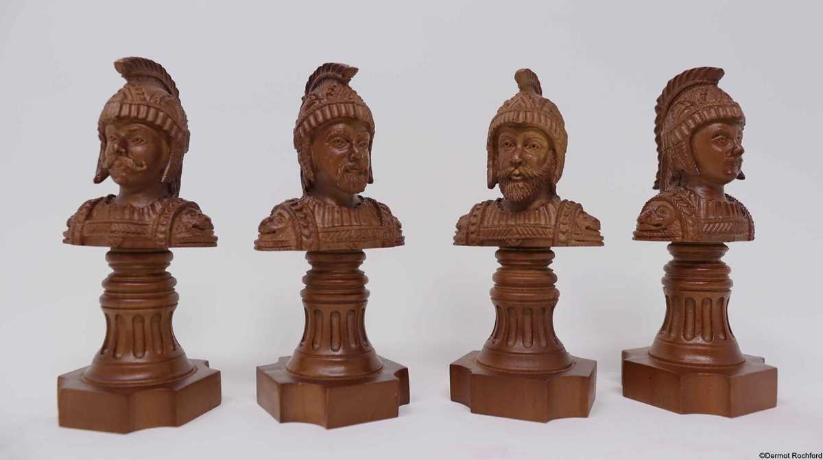Antique Napoleon Bust Chess Set