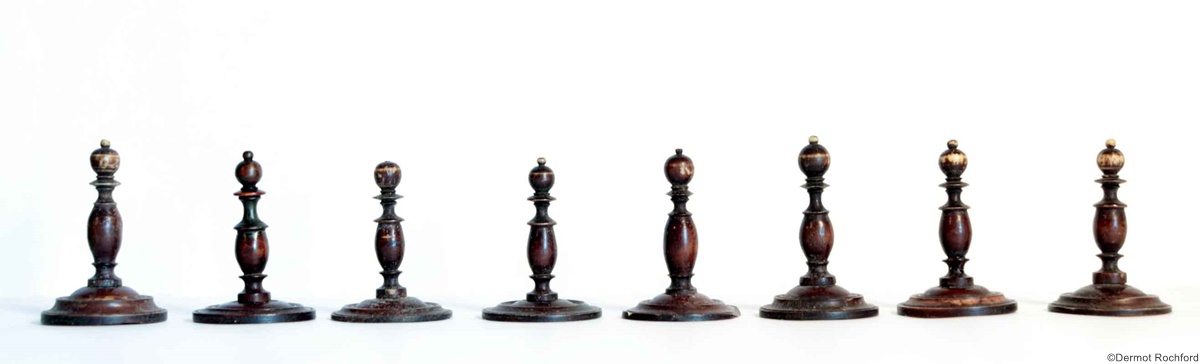 Antique Danish Bone Chess Set