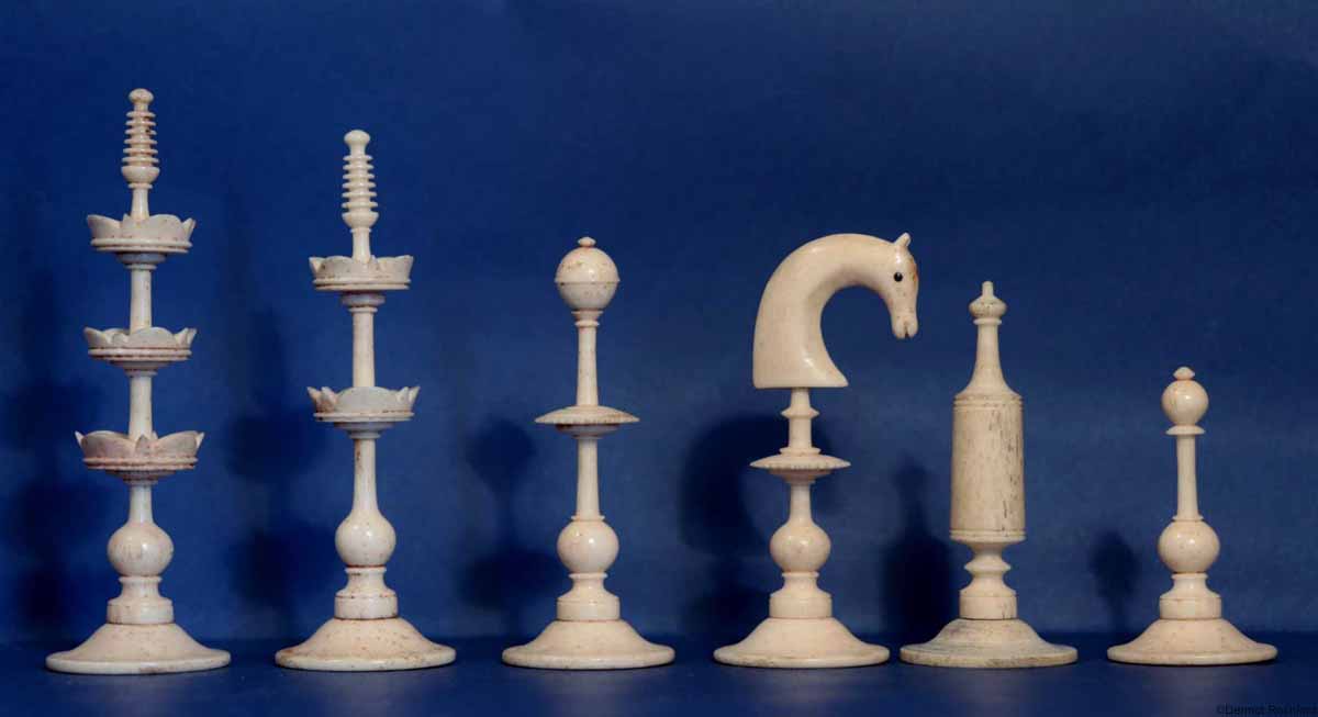 Antique Danish Selenus Chess Set