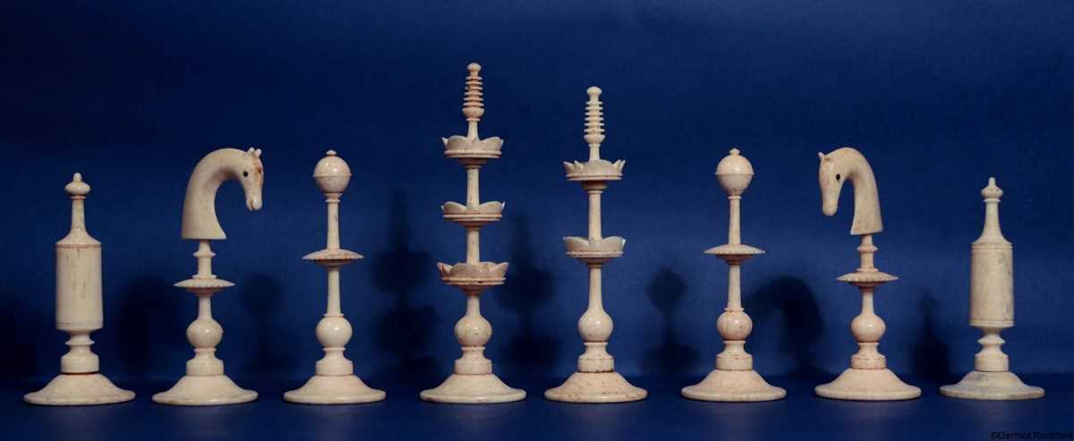 Antique Danish Selenus Chess Set