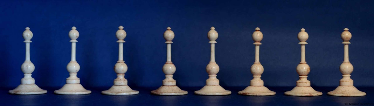 Antique Danish Selenus Chess Set