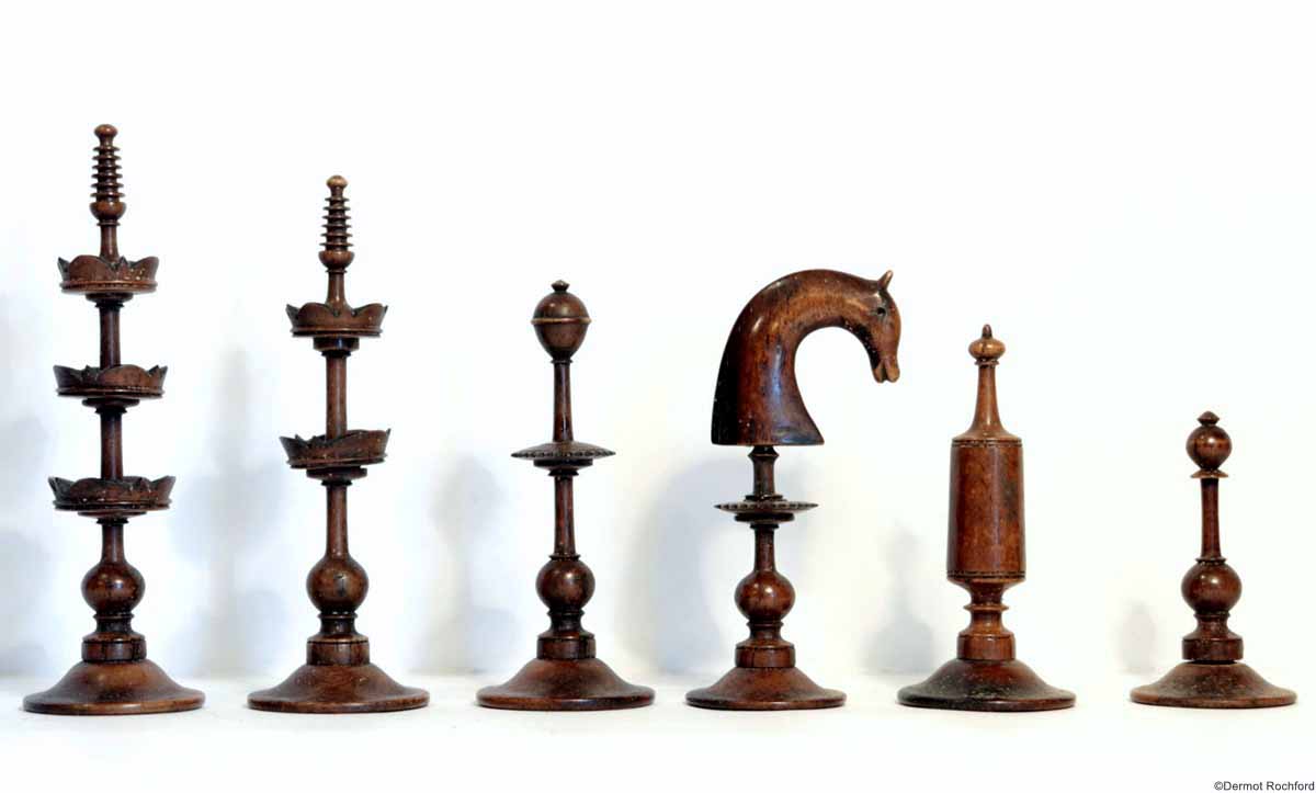 Antique Danish Selenus Chess Set