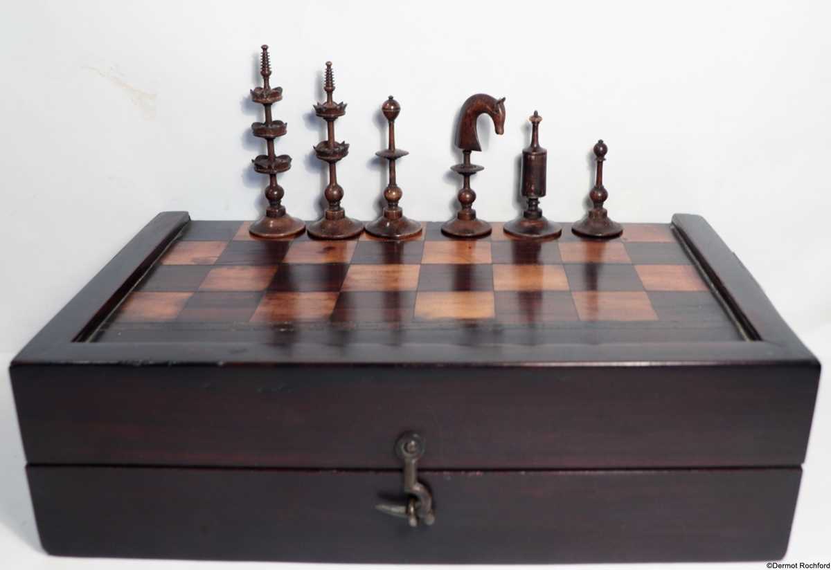 Antique Danish Selenus Chess Set