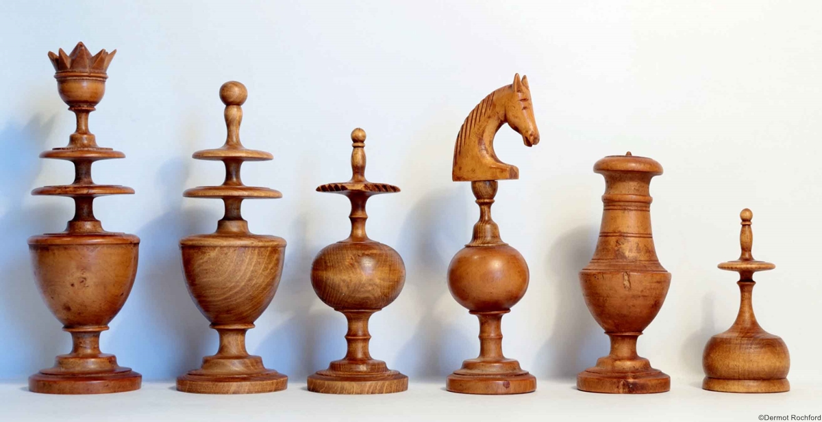 Antique French Regence chess set