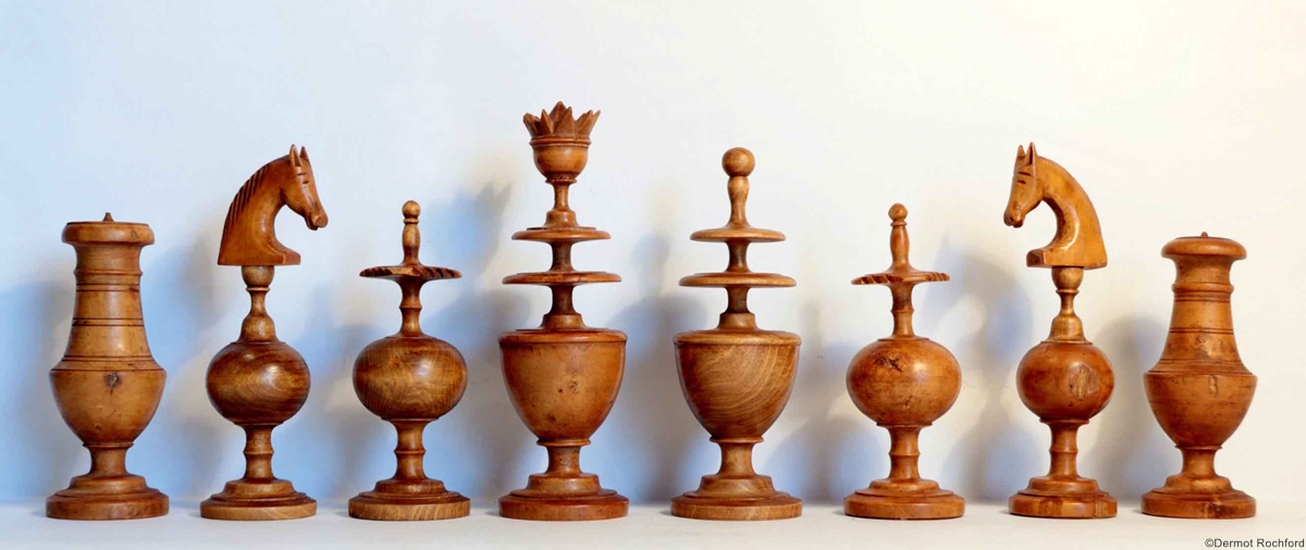 Antique French Regence Chess Set