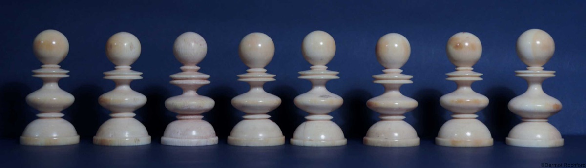 Antique English Calvert Chess Set