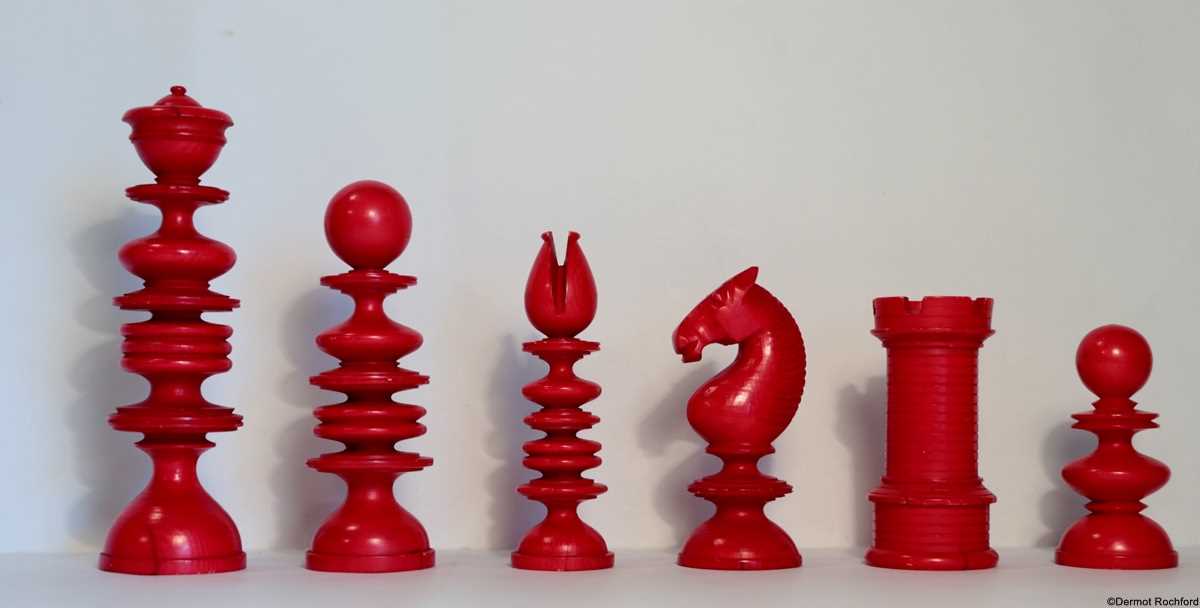 Antique English Calvert Chess Set