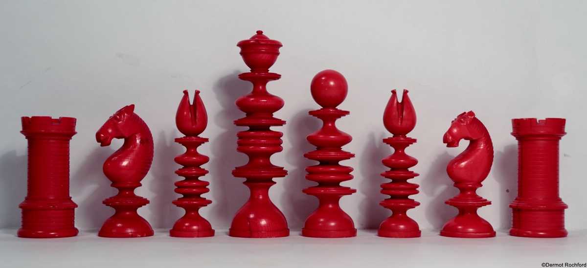 Antique English Calvert Chess Set