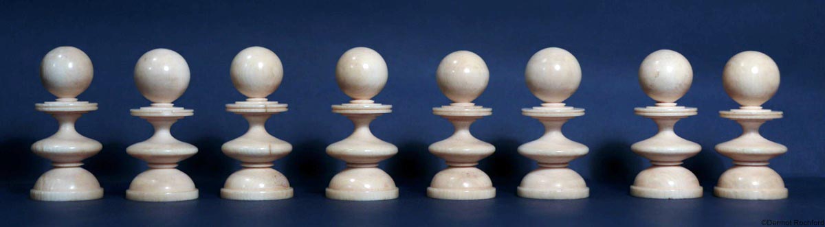 Antique English Calvert Chess Set