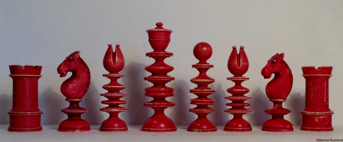 Antique English Calvert Chess Set