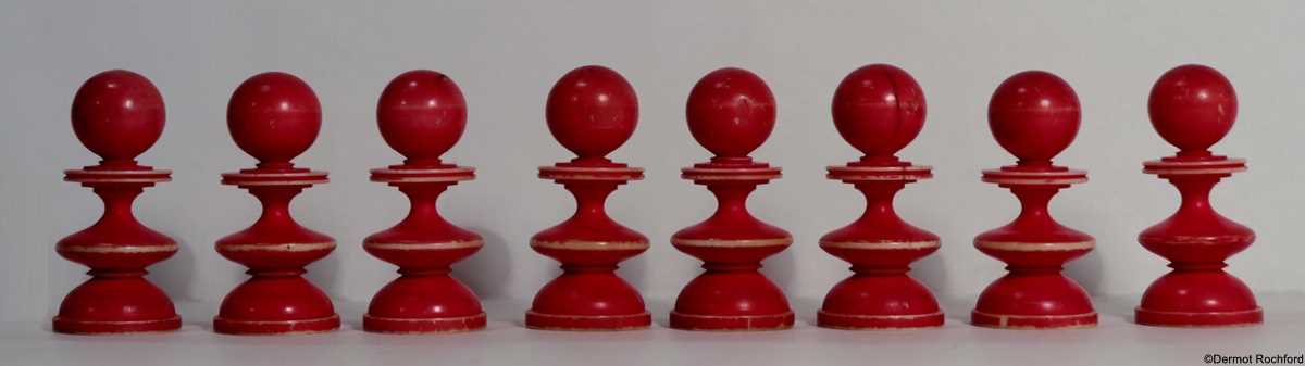 Antique English Calvert Chess Set