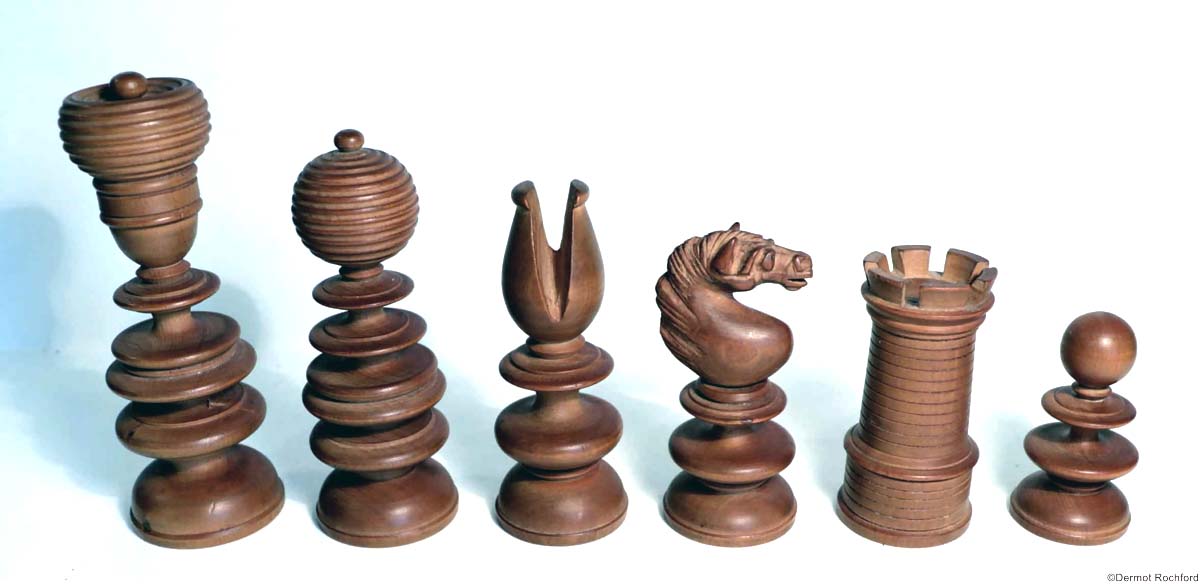 Early Antique English Chess Set