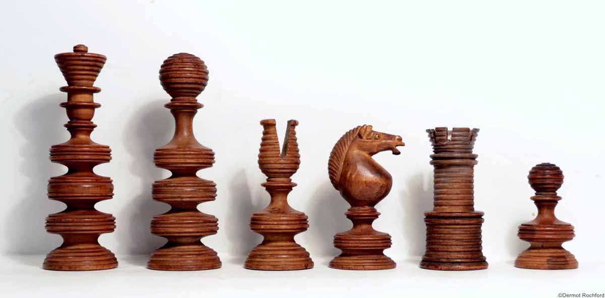 Antique English Ring Chess Set