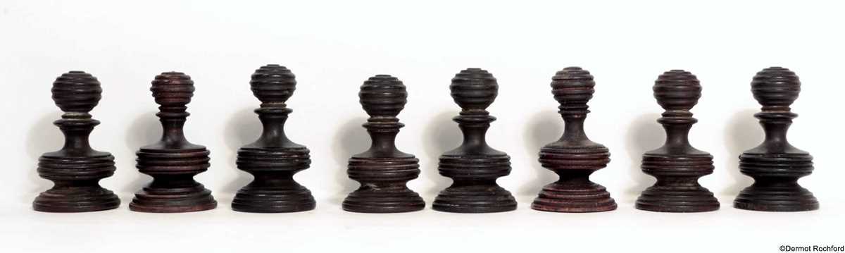 Antique English Ring Chess Set