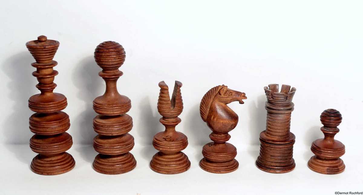 Antique English Ring Chess Set