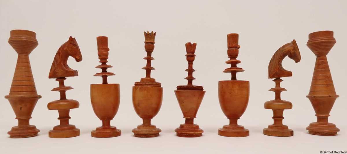 Antique French Chess Set
