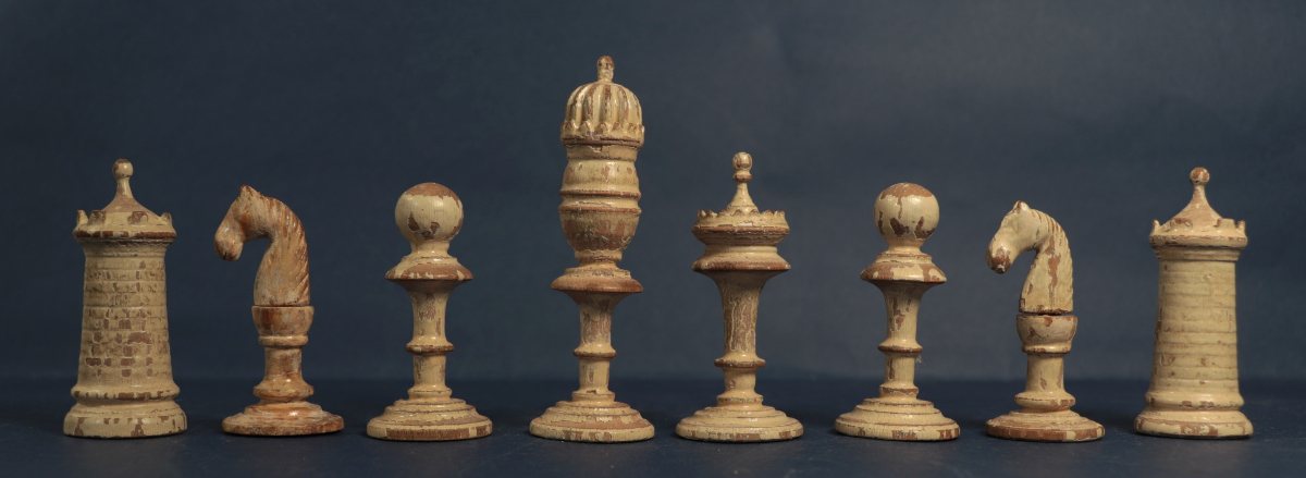 Antique Continental Chess Set