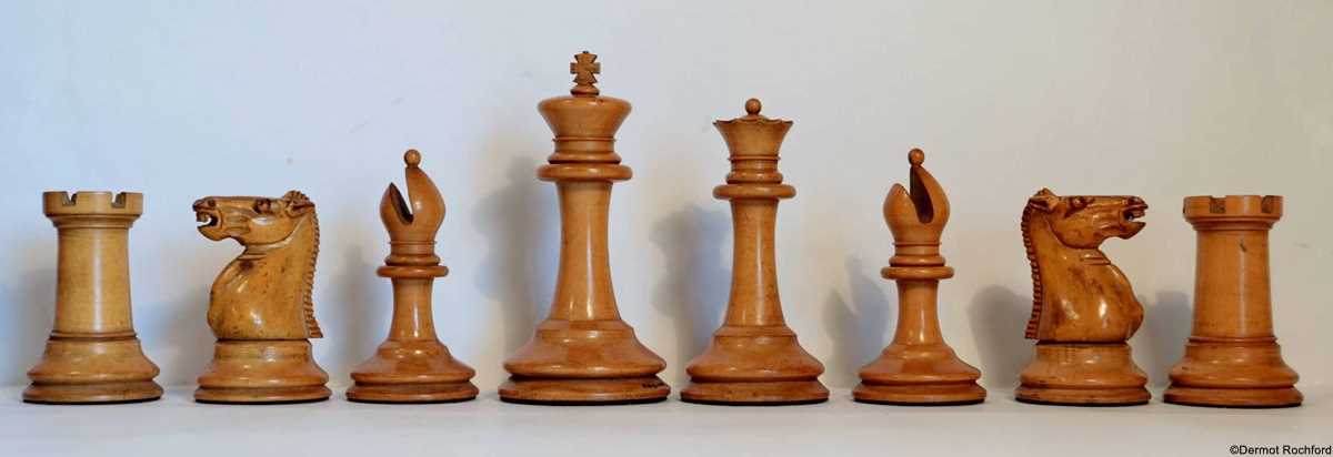 Antique English Jaques Chess Set