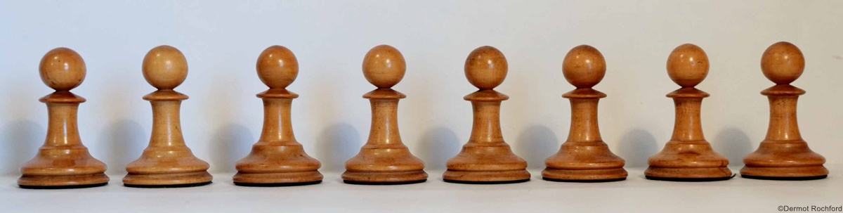 Antique English Jaques Chess Set