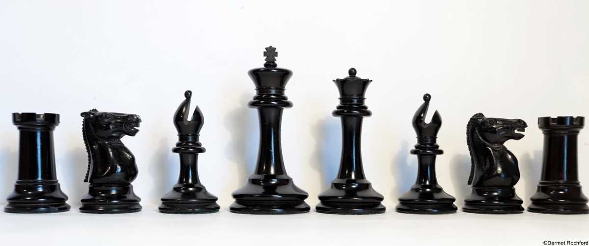 Antique English Jaques Chess Set