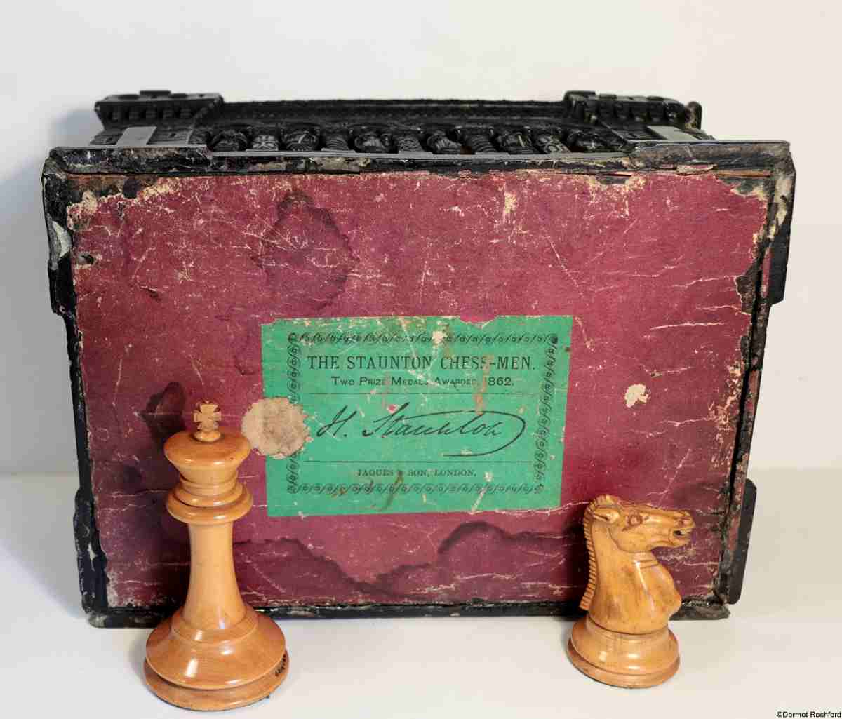 Antique English Jaques Chess Set