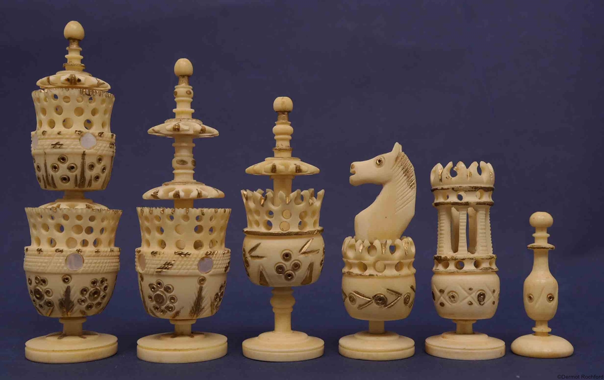 Antique Mexican Chess Set