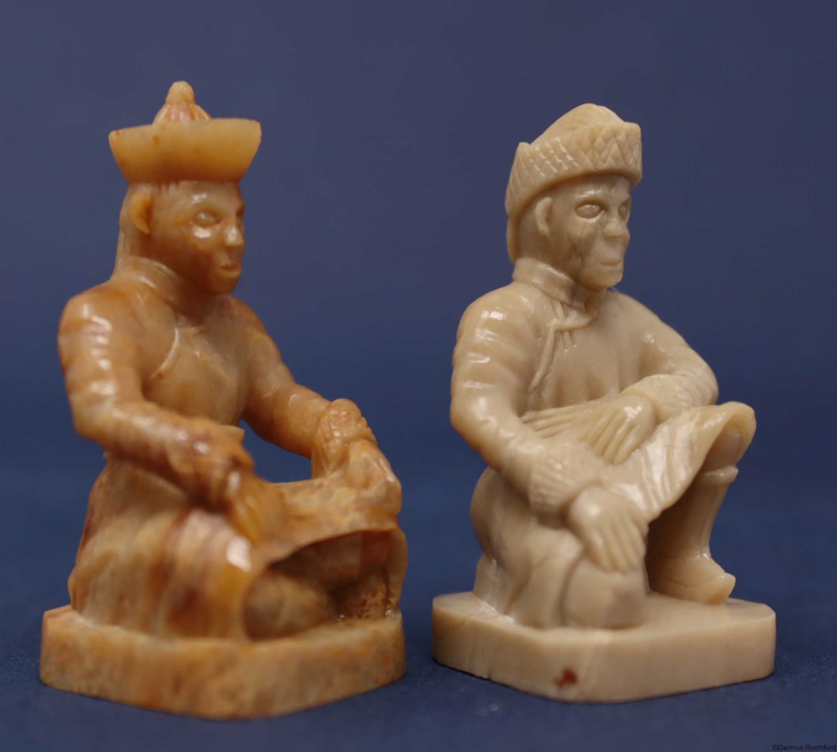  Vintage Mongolian Stone Chess Set