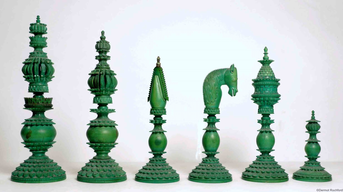 Antique Indian Chess Set