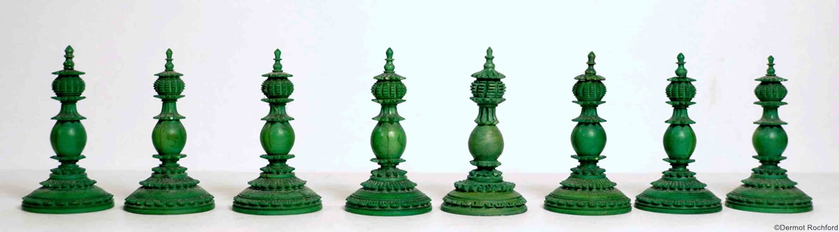 Antique Indian Chess Set