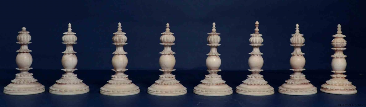 Antique Indian Chess Set