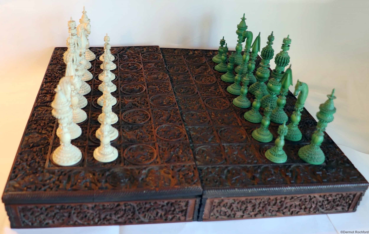 Antique Indian Chess Set