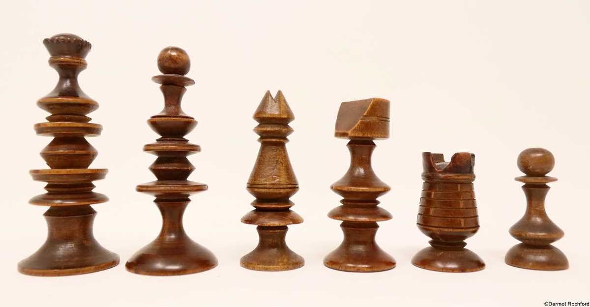 Antique English Rowbotham Chess Set