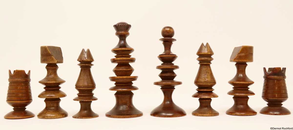 Antique English Rowbotham Chess Set