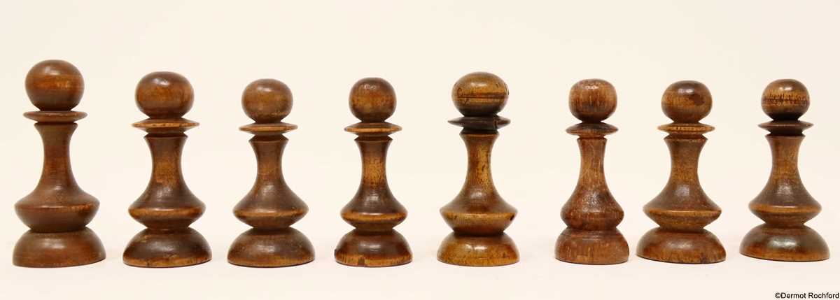 Antique English Rowbotham Chess Set