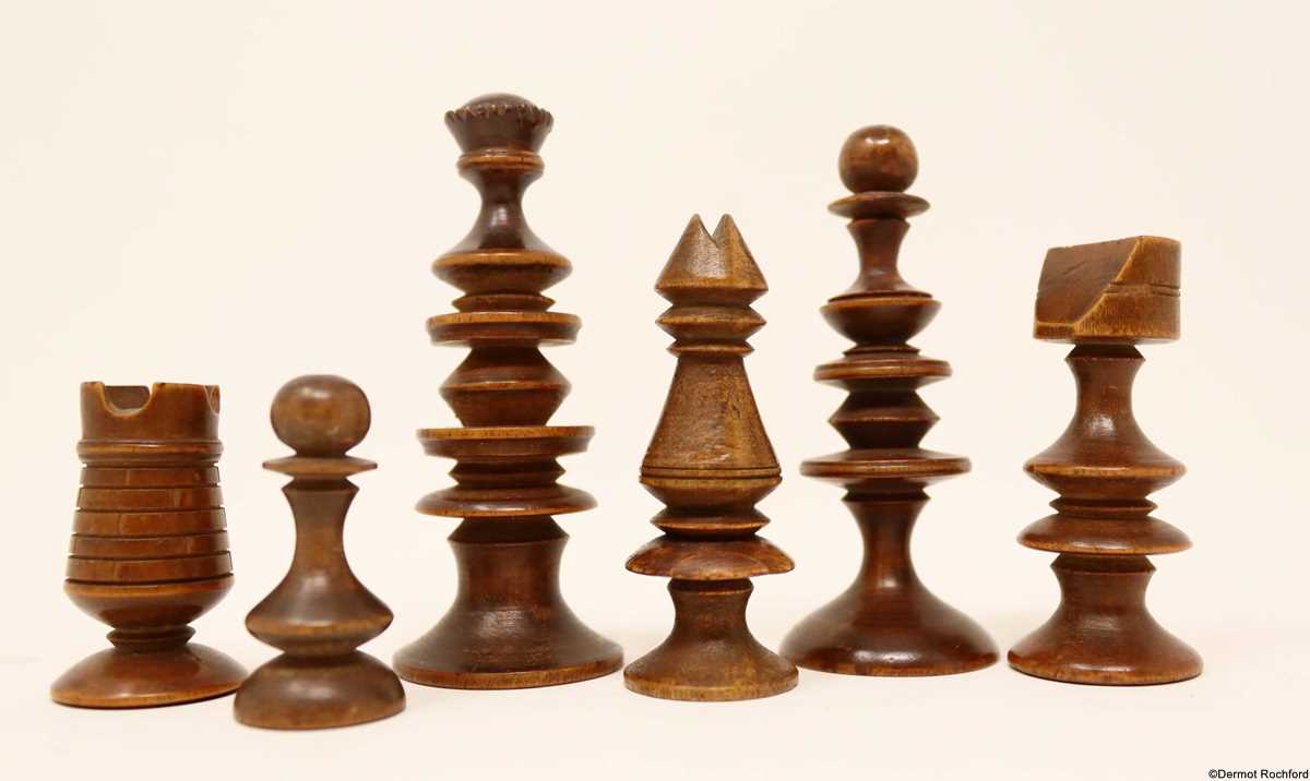 Antique English Rowbotham Chess Set