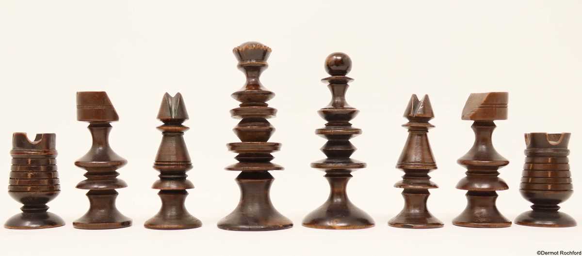 Antique English Rowbotham Chess Set