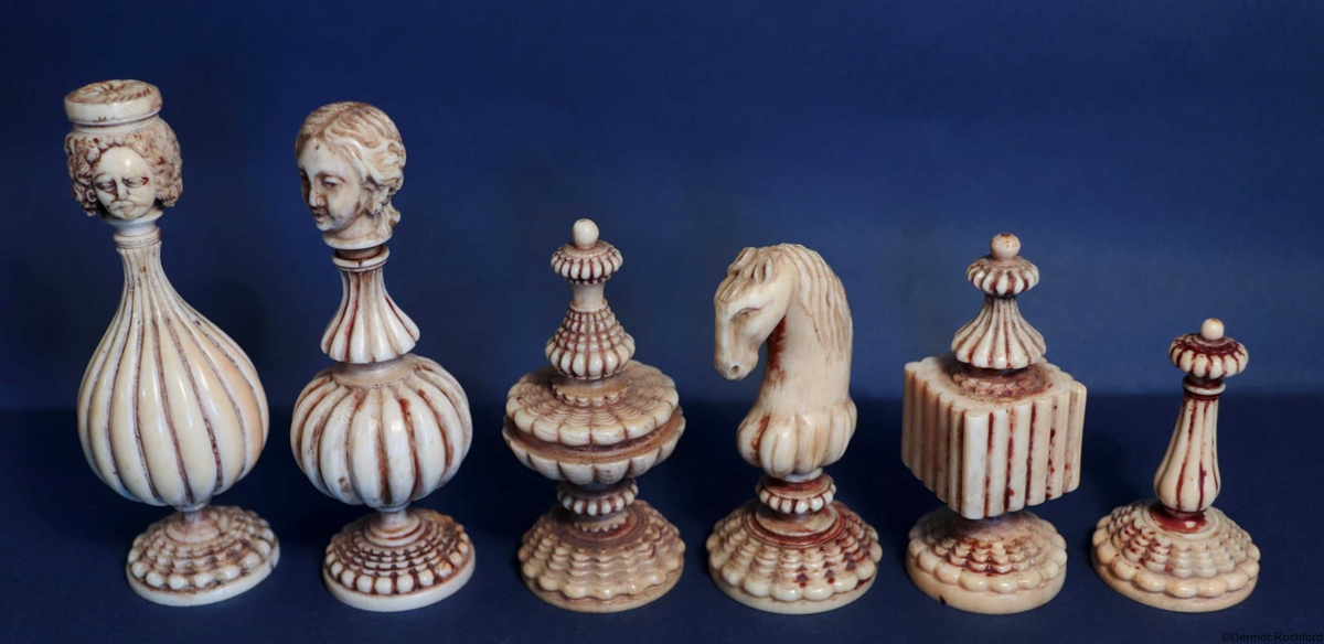 Antique very early Chess Set