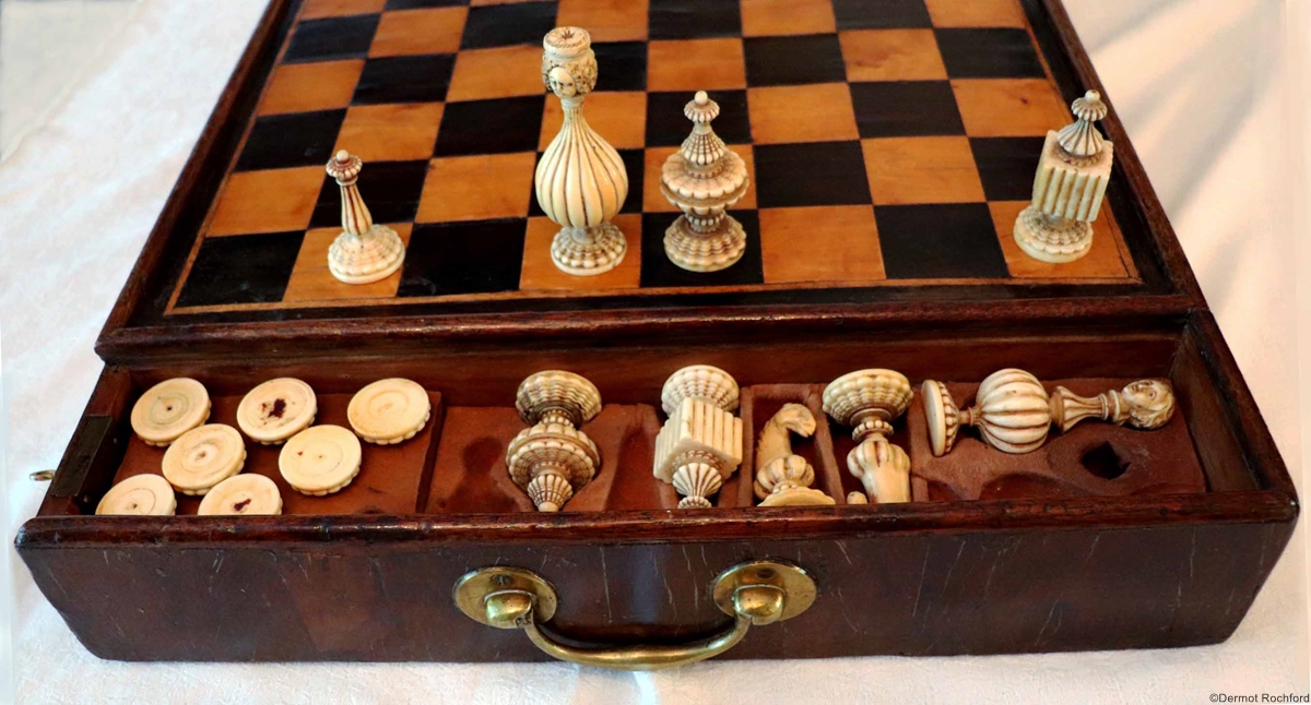 Antique very early Chess Set