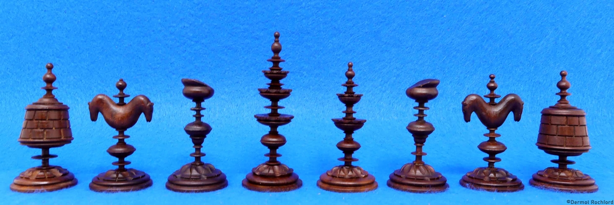 Antique Early Selenus Chess Set