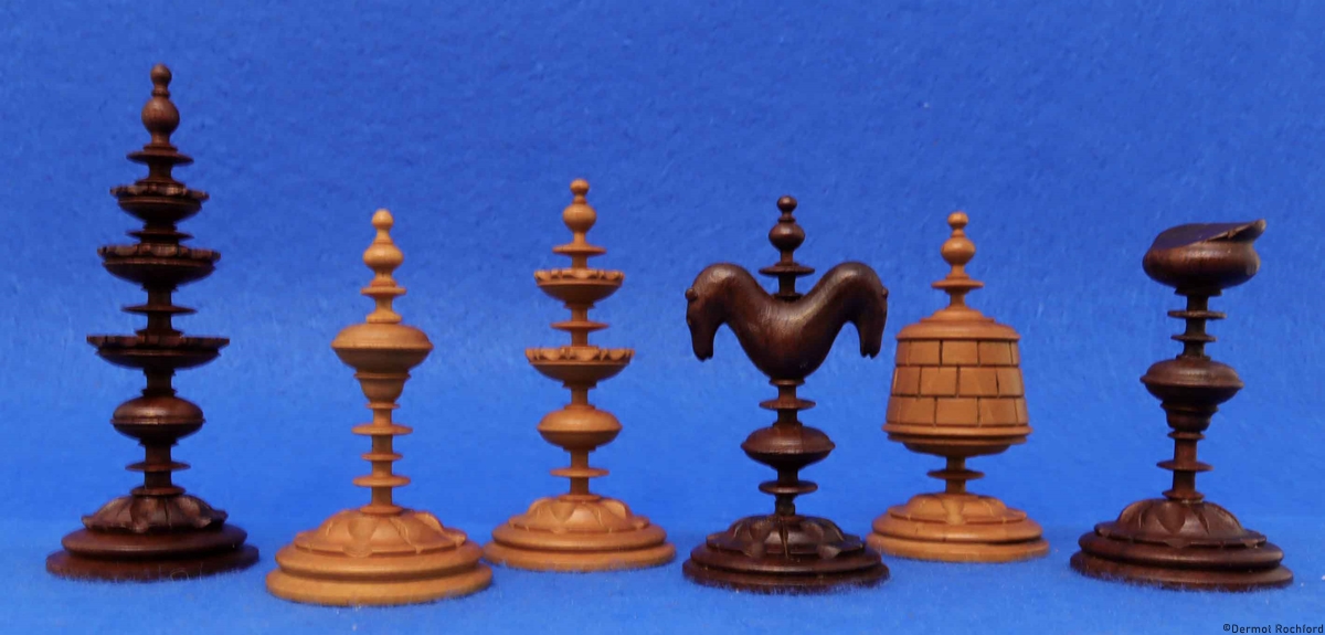 Antique Early Selenus Chess Set