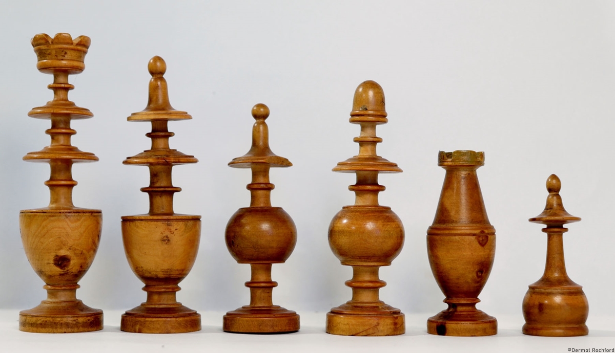 Antique French Directoire Chess Set