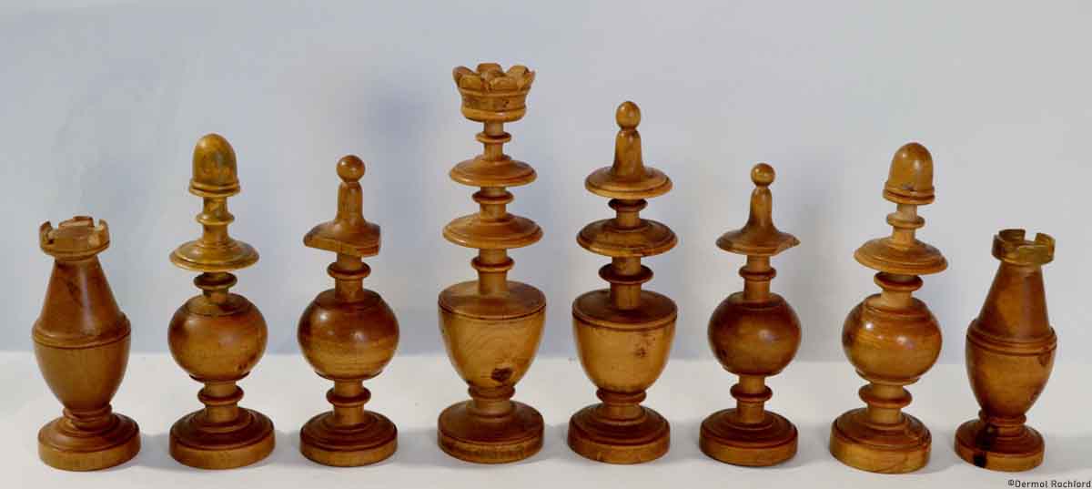 Antique French Directoire Chess Set