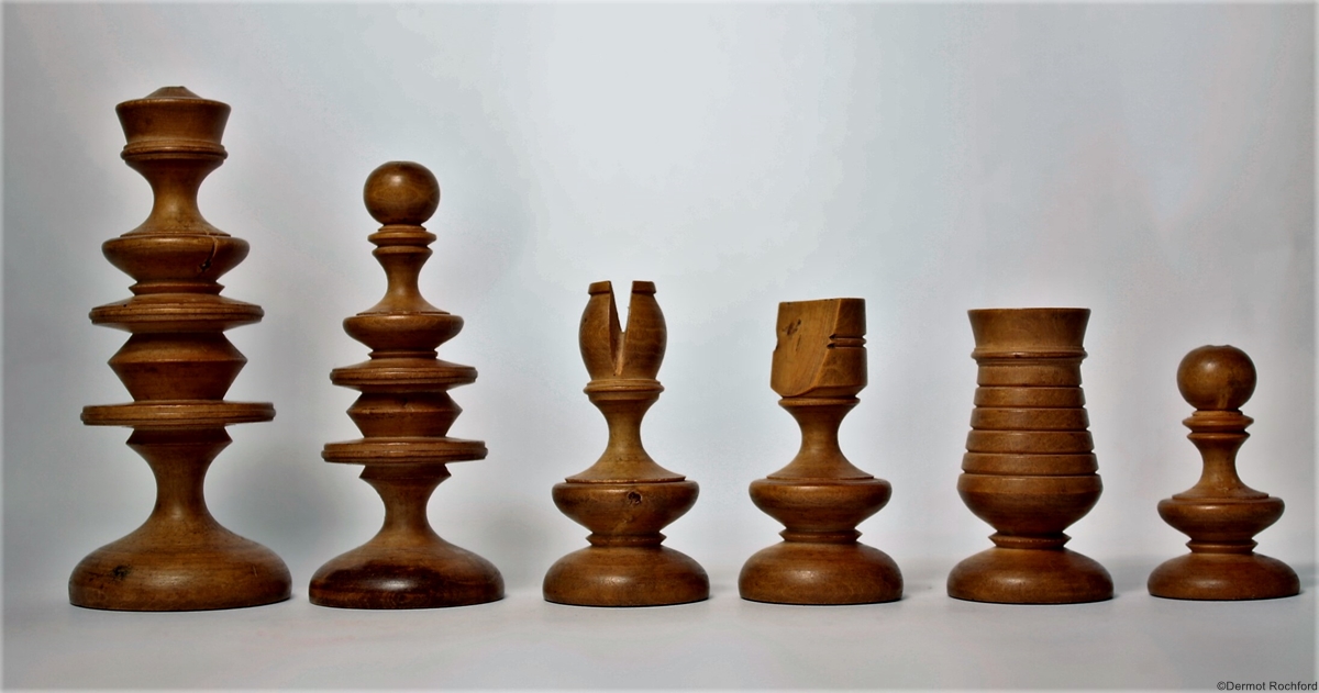 Antique German Chess Set