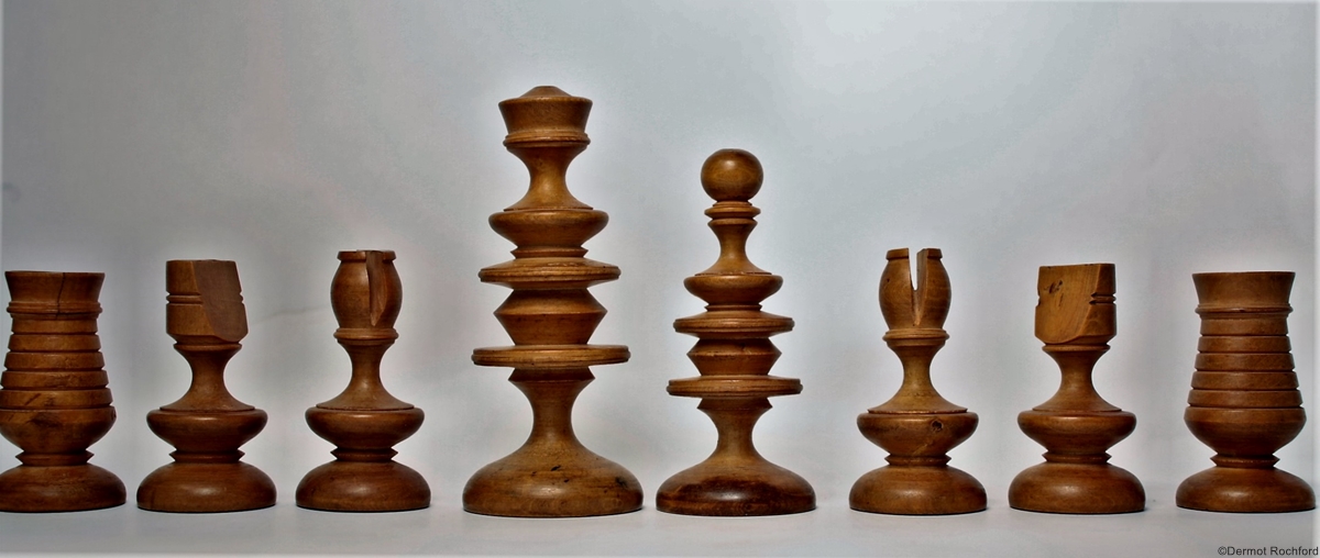 Antique German Chess Set