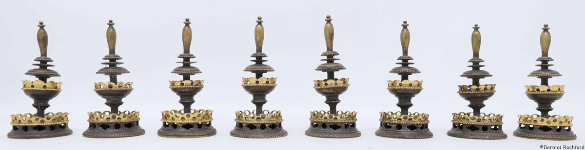 Antique Metal Selenus Chess Set