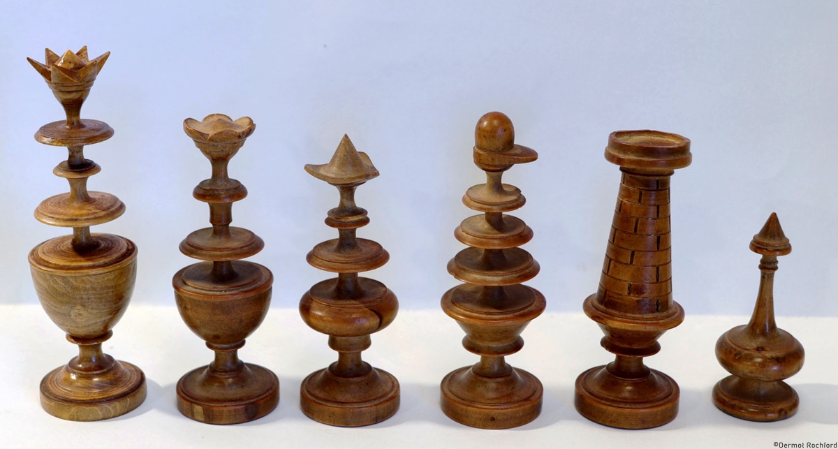 Antique French Directoire Chess Set