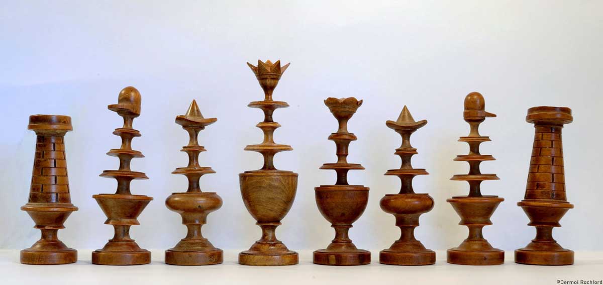 Antique French Directoire Chess Set
