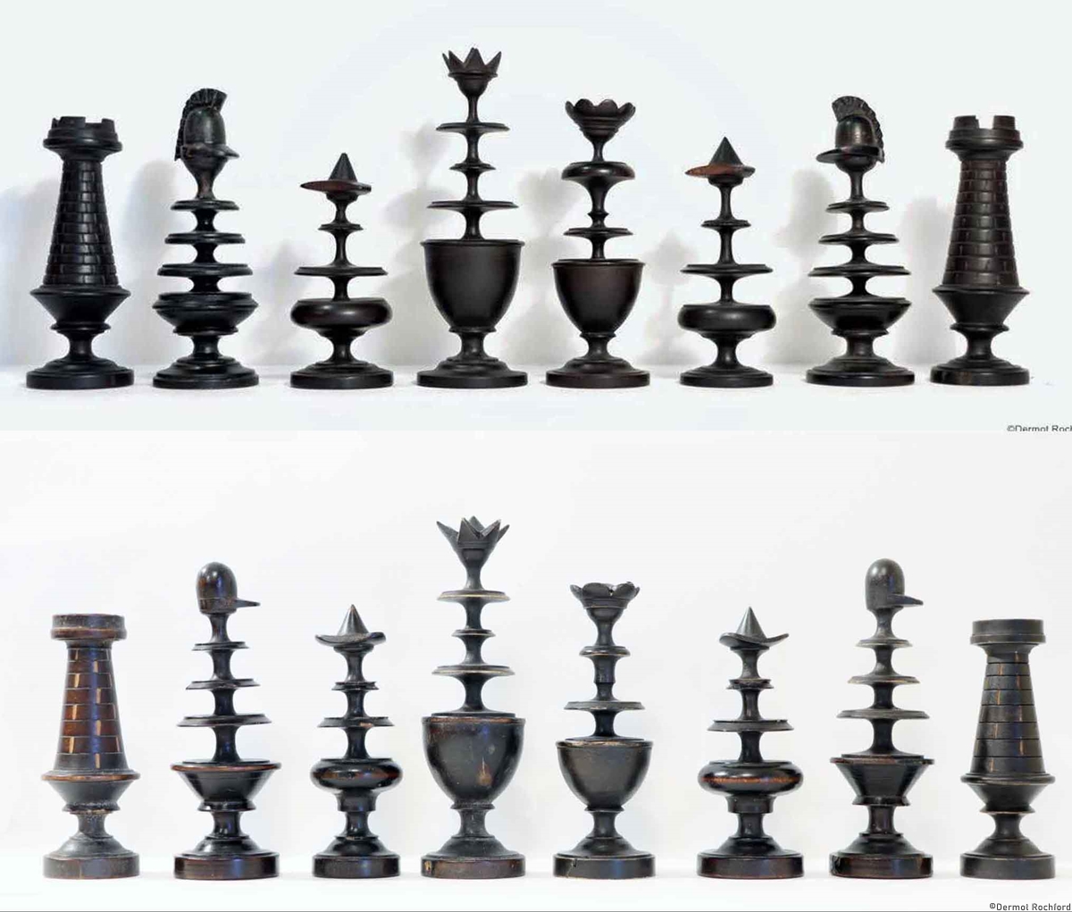 Antique French Dragoon Chess Set
