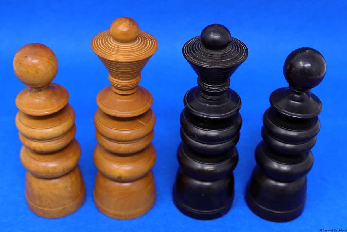 Antique french st. george Chess Set