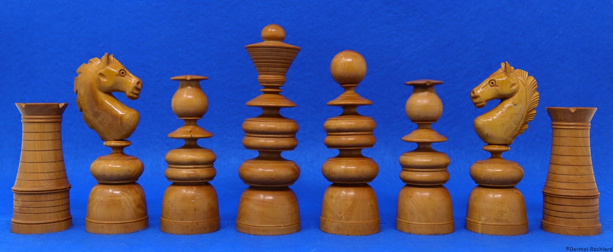 Antique french st. george Chess Set
